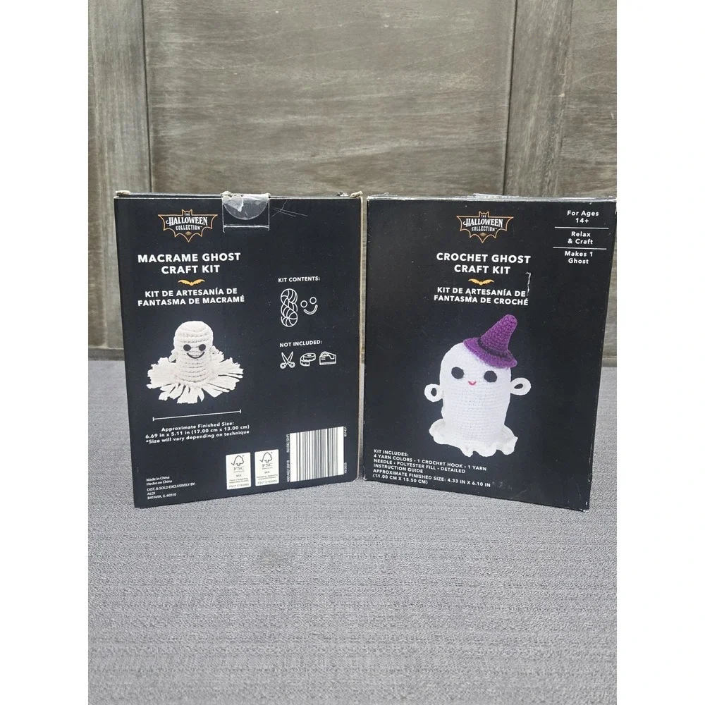 The Halloween Collection 2025 Crochet & Macrame Ghost Craft Kit by Aldi - 2 Kits